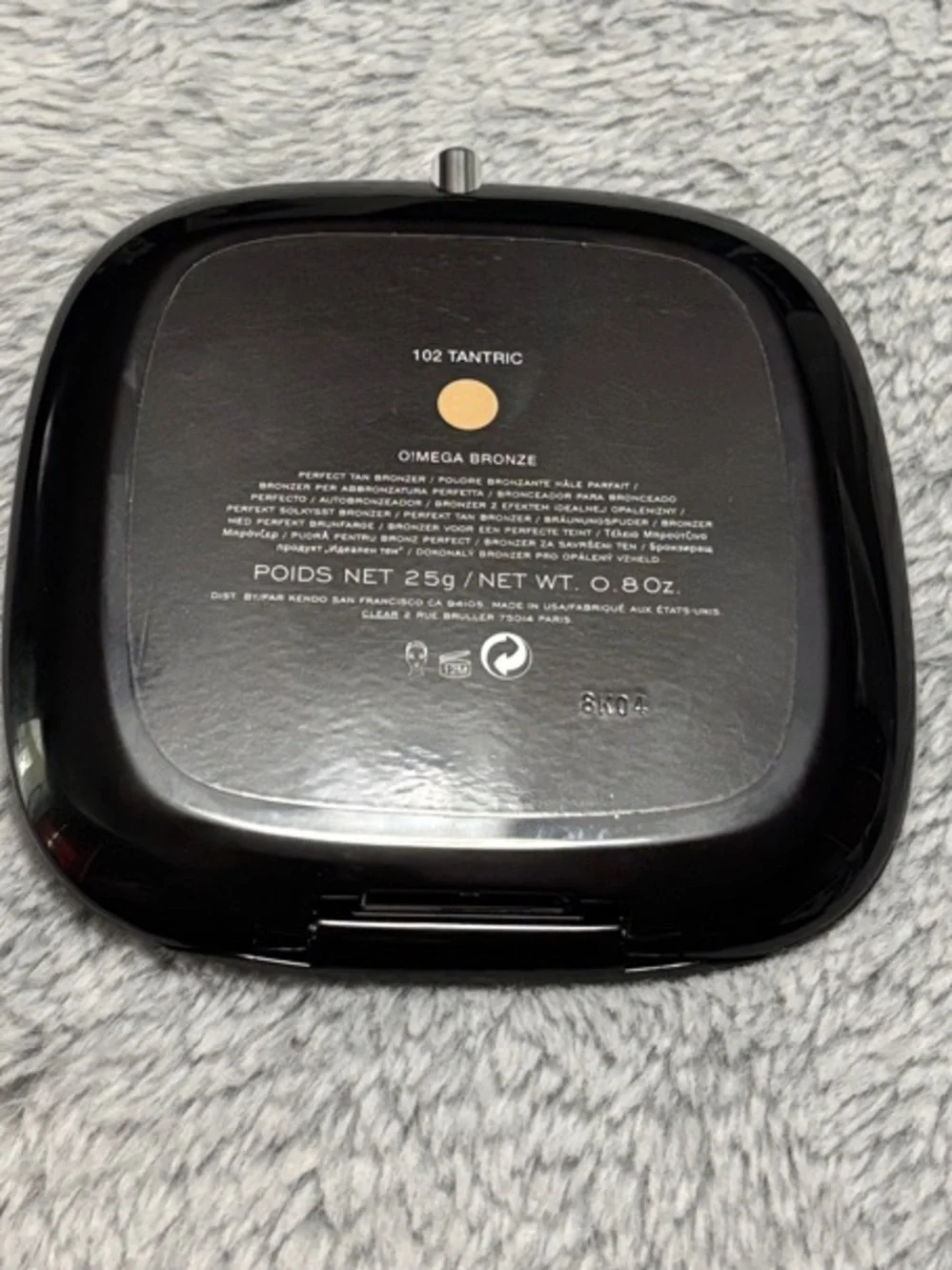 Marc Jacobs Glossy Black Compact Mirror with Logo